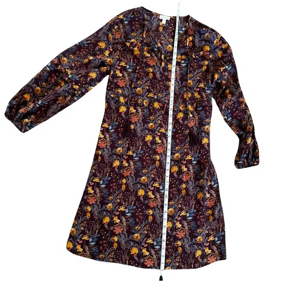 Floral Silk Dress Sz Small - Picture 8 of 10